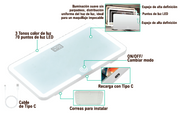 Espejo LED recargable para coche