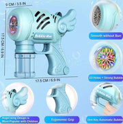 Pistola de burbujas Angel con luces LED