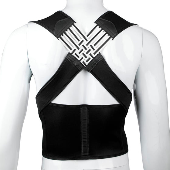 Corrector postural lumbar transpirable
