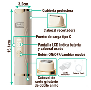 Depiladora doble cabezal recargable