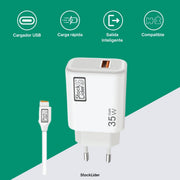 Cargador USB con cable tipo iPhone