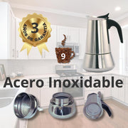 Cafetera italiana inducción 9 tazas