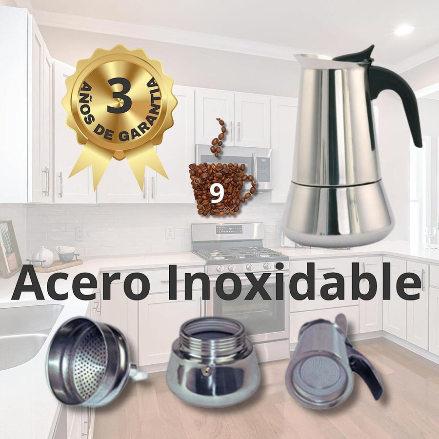 Cafetera italiana inducción 9 tazas