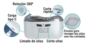 Corta uñas eléctrico con pulidor USB