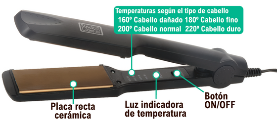 Plancha para el cabello de cerámica
