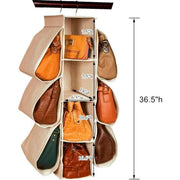Organizador colgante para bolsos armario