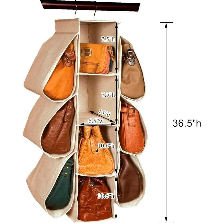 Organizador colgante para bolsos armario