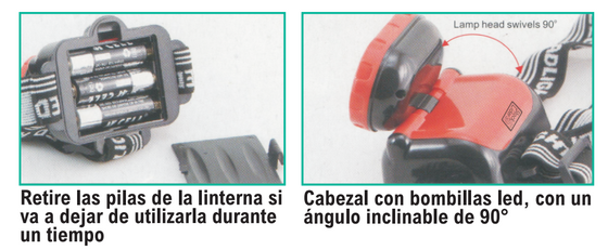 Linterna de cabeza LED ajustable