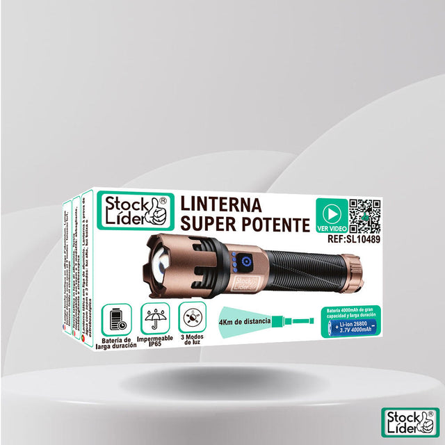 Linterna súper potente recargable