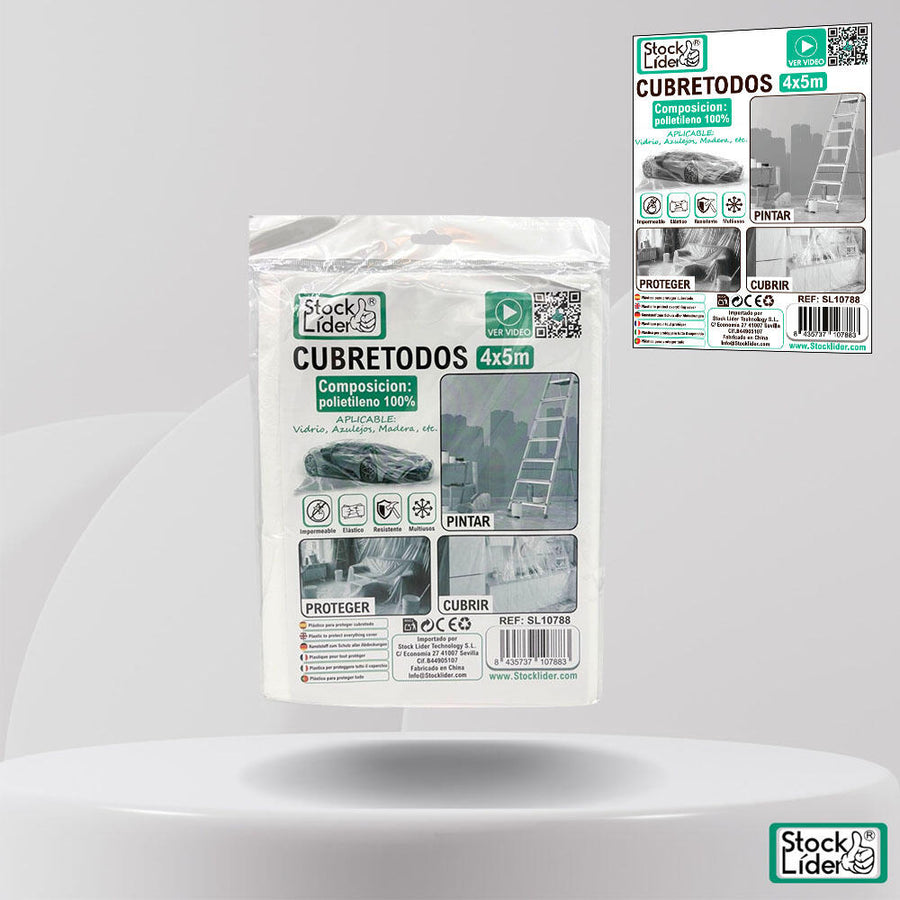 Cubretodos transparente 4x5 para proteger