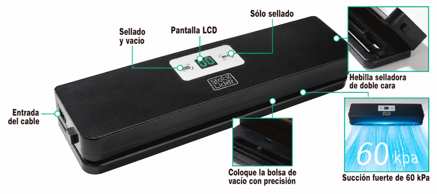 Selladora al vacío para alimentos