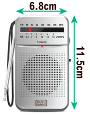 Radio AM FM portátil con jack 3,5 mm