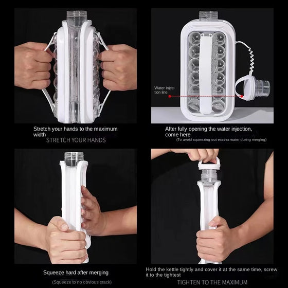 Botella molde para hielo fácil y práctica