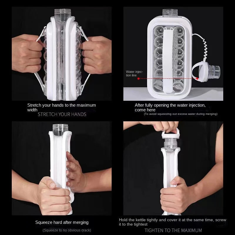 Botella molde para hielo fácil y práctica