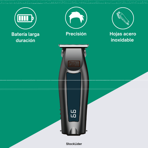 Máquina cortapelo recargable LCD