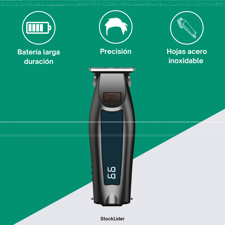 Máquina cortapelo recargable LCD
