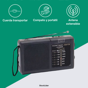 Radio AM FM portátil compacta | Novarso