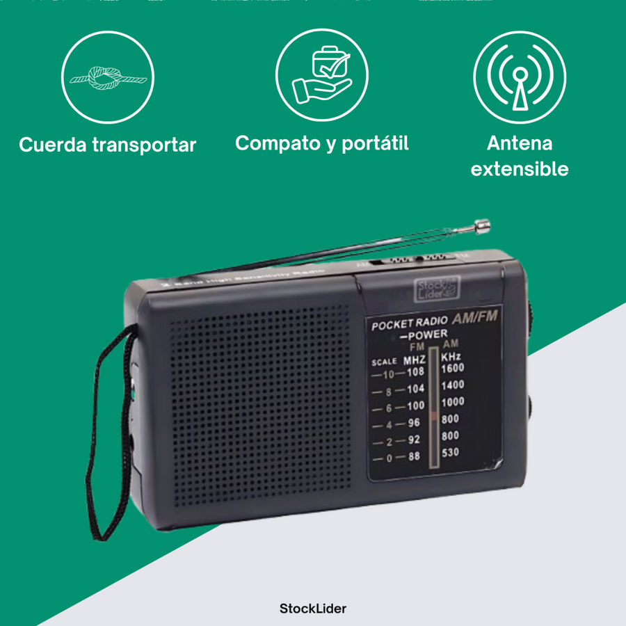 Radio AM FM portátil compacta | Novarso