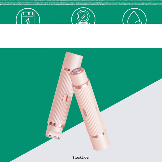Depiladora doble cabezal recargable USB-C