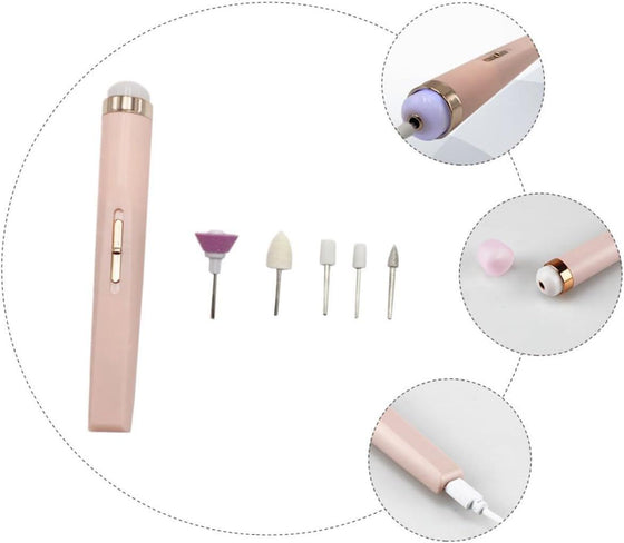 Lima de uñas eléctrica con 5 cabezales