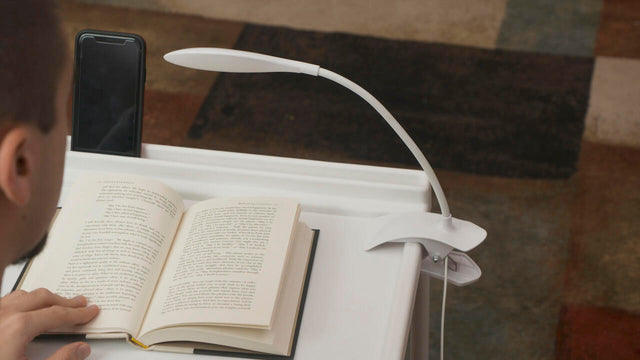 Lámpara LED con pinza USB flexible 360º