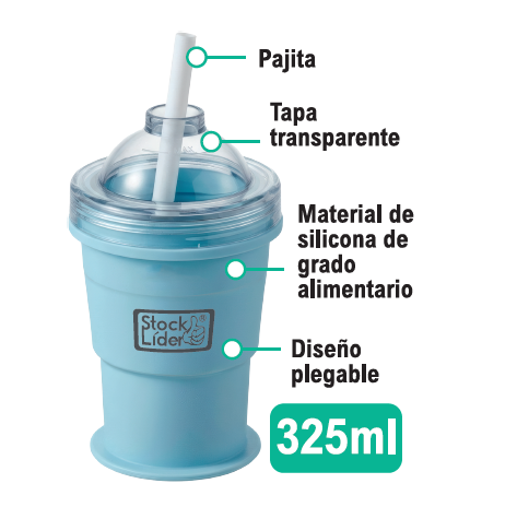 Vaso cubitera hielo 2 en 1 reutilizable