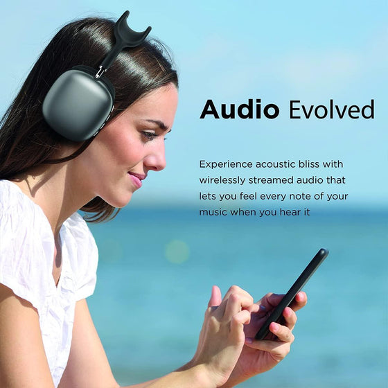 Auriculares Bluetooth negros con micrófono
