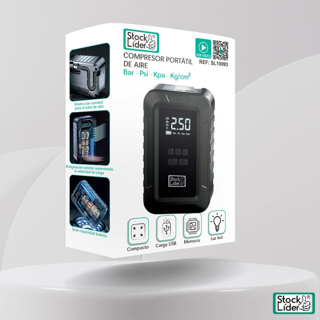 Inflador portátil para coche y moto