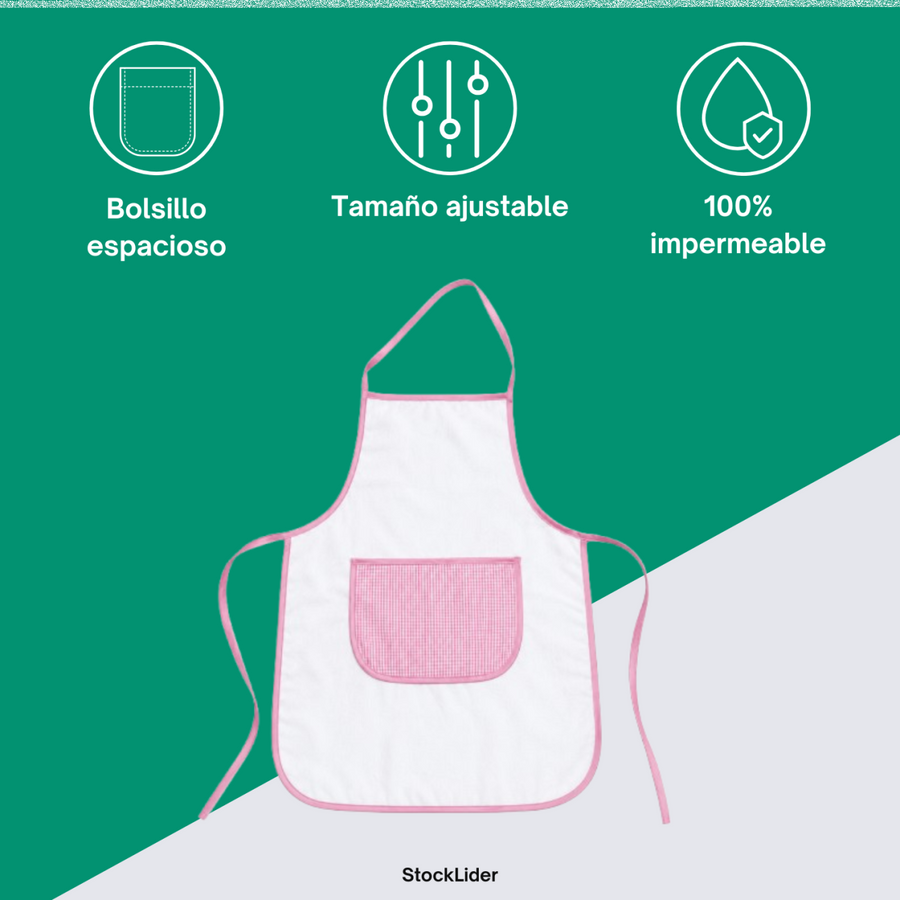 Delantal impermeable infantil doble capa