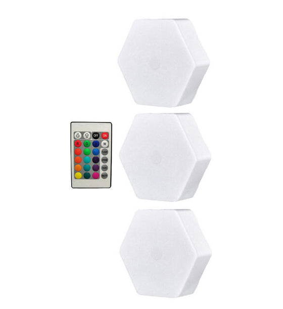 Set de 3 luces LED colores con mando