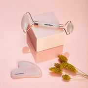 Face Roller de Cuarzo Rosa para Masaje Facial