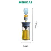 Bote aceite con brocha para cocina