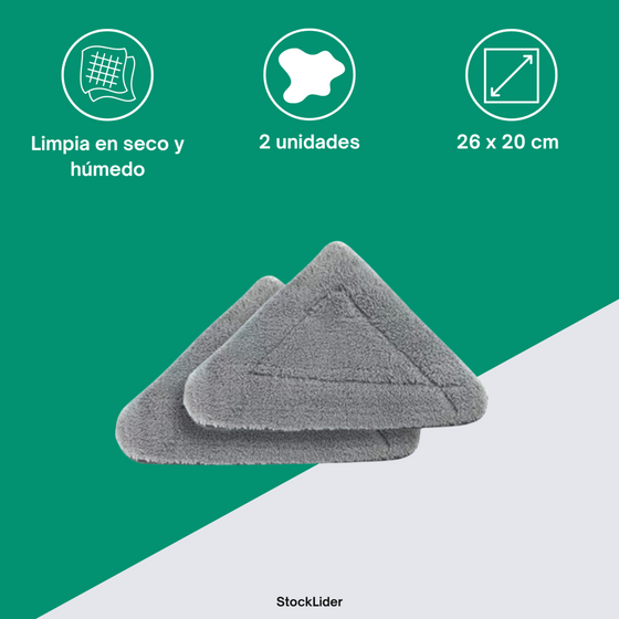 Recambios para mopa triangular de microfibra