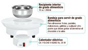 Máquina de fondue para chocolate y queso
