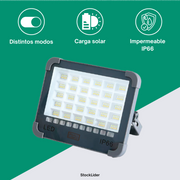 Foco LED solar portátil y recargable