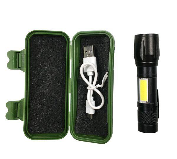 Linterna recargable LED USB compacta