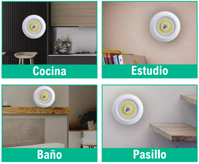 Lámparas LED COB con mando para hogar