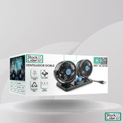 Ventilador doble 12V silencioso para coche