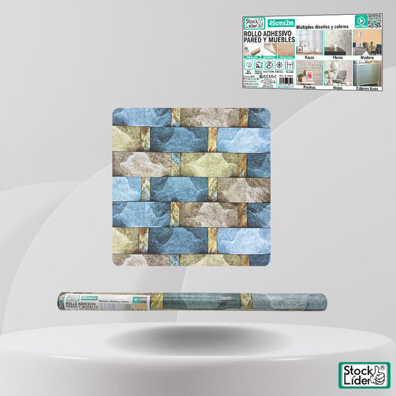 Rollo adhesivo pared y muebles 45x2m