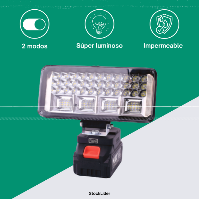 Foco LED solar con batería portátil