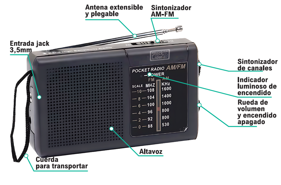 Radio AM FM portátil compacta | Novarso