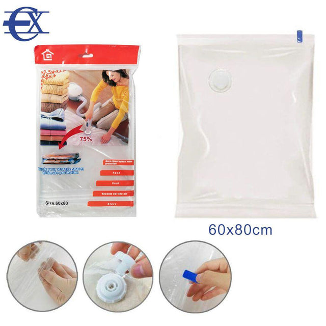 Bolsa comprimible 60x80 cm para ahorrar espacio
