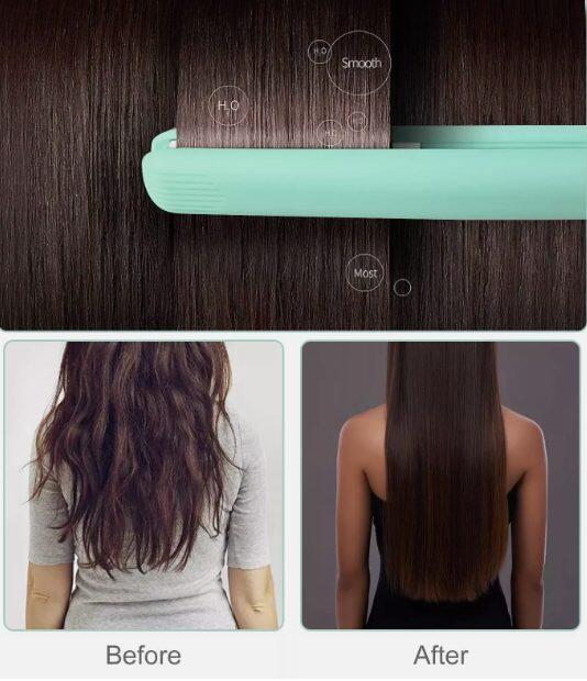 Mini plancha pelo portátil para flequillo