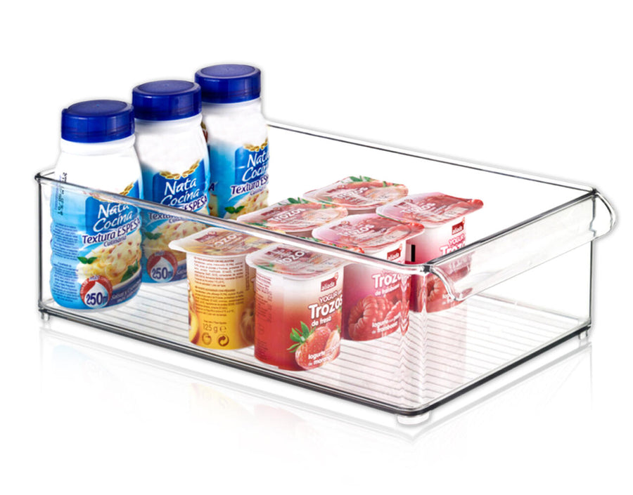 Organizador frigorífico transparente apilable