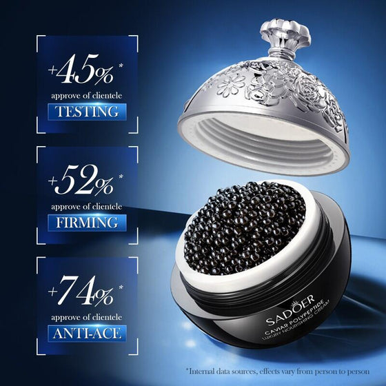 Crema antiarrugas con caviar y polipéptidos