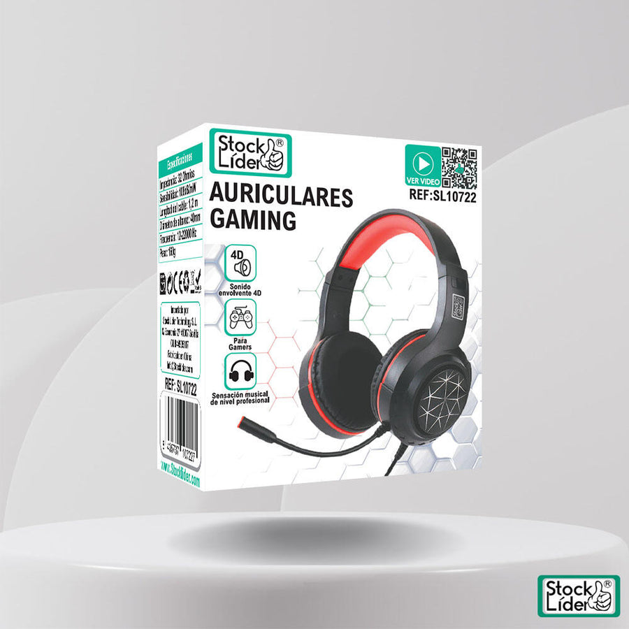 Auriculares gaming con micrófono 3,5 mm