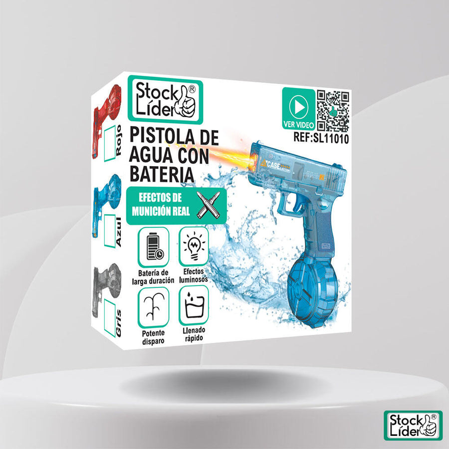 Pistola de agua con batería recargable