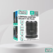 Lámpara camping solar y pilas plegable