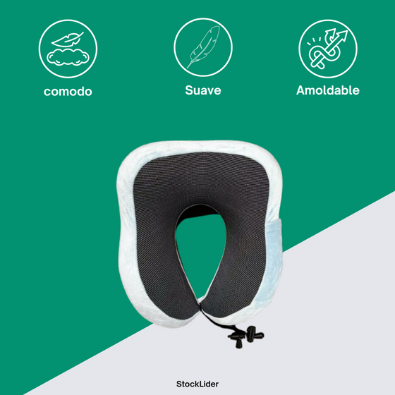 Almohada de viaje viscoelástica cervical