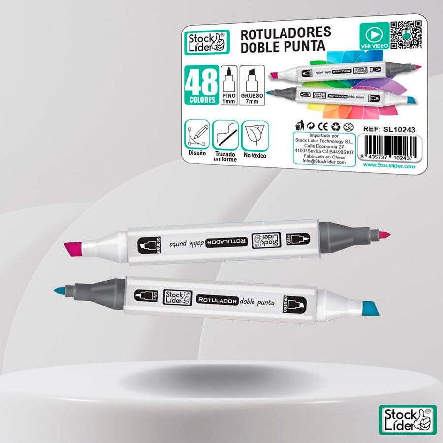 48 colores, doble punta